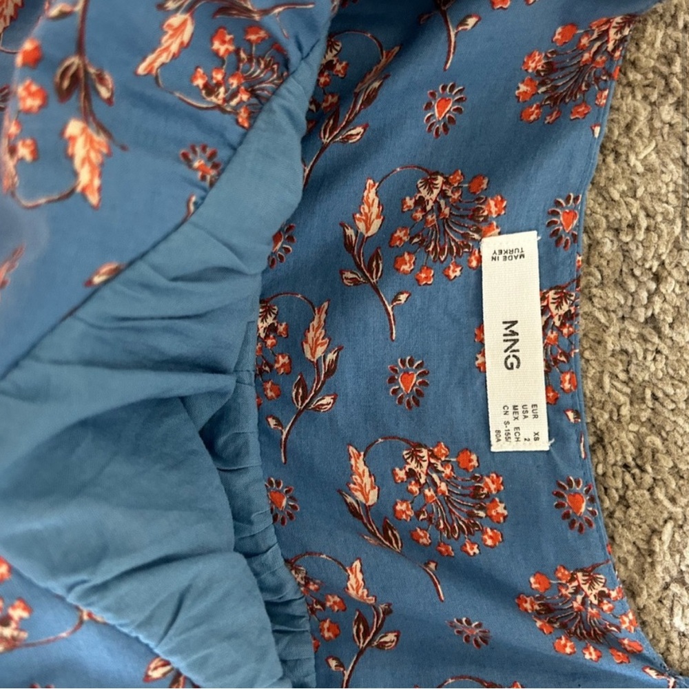Mango Blue Ruffled Tiered Maxi Sundress - Picture 8 of 10